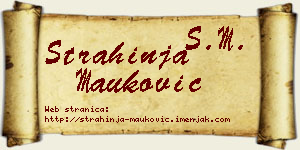 Strahinja Mauković vizit kartica